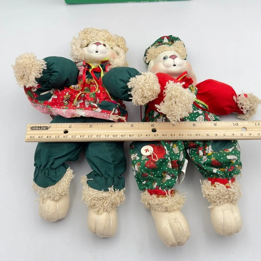 House of Lloyd Christmas Around the World Hip & Hop Bunny Doll Set Vintage Box
